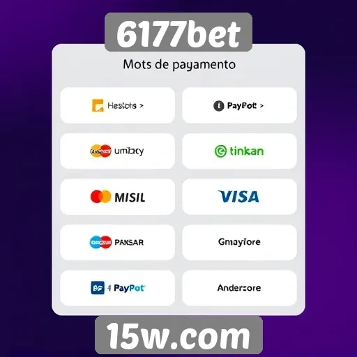 Modos de pagamento disponíveis no 6177bet